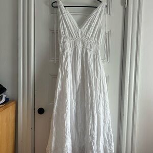 Madewell White Sophia Midi Dress
